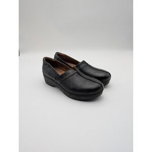 Josef Seibel Slip-On Shoes Womens Size 6.5 Black Leather Comfort EU 37 Casual